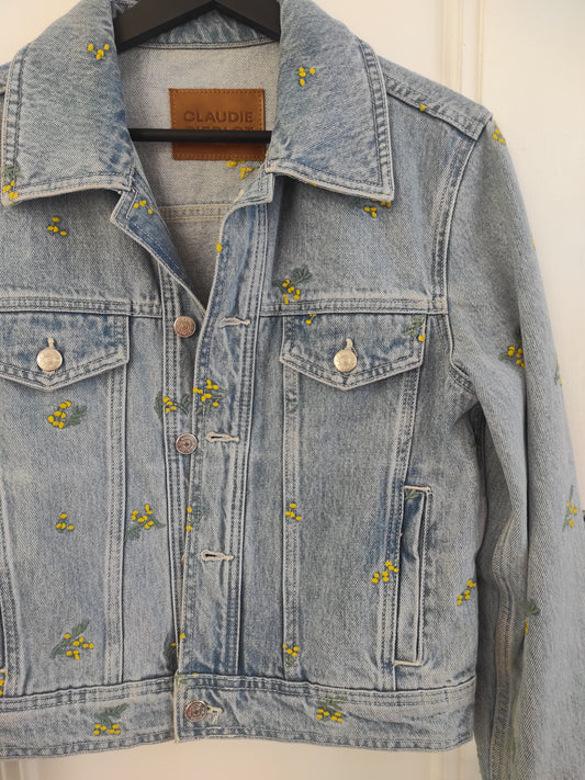 Blouson jeans brodé